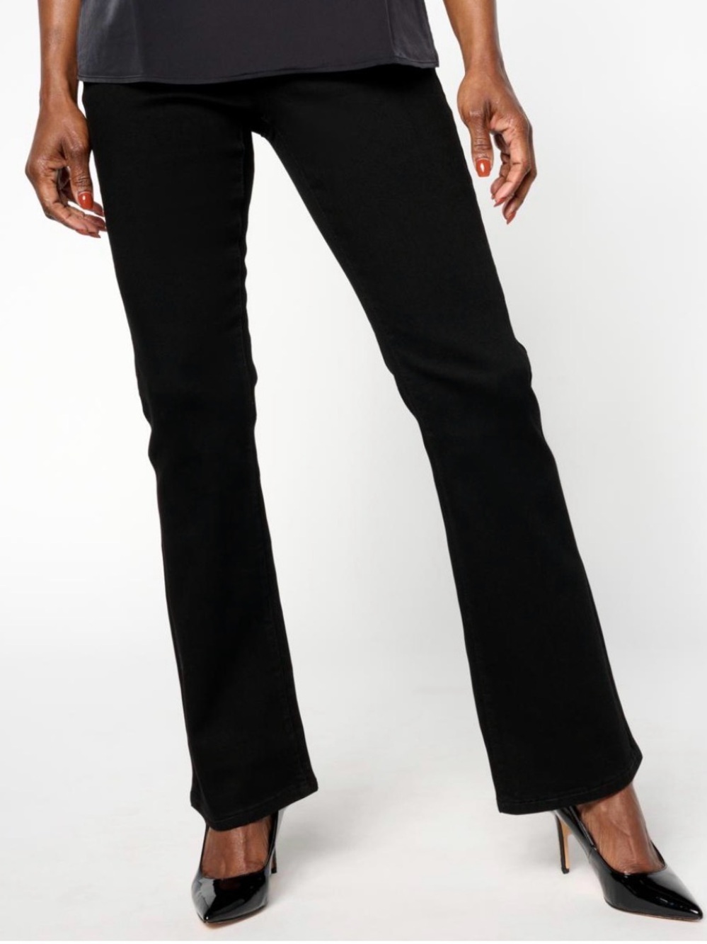 DG2 by Diane Gilman Pull On Black Bootcut Jeans